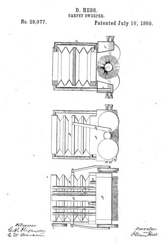 Patent voor de tapijtveger