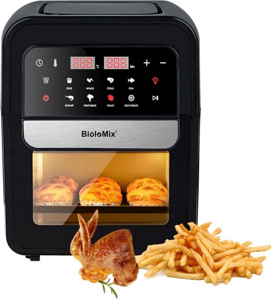 Airfryer - Airfryer XXL Phillips - Heteluchtoven - Friteuse - Heteluchtoven Vrijstaand - Mini Oven - Oven - 8 modussen - 7 Liter - Zwart