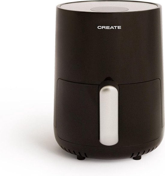 CREATE AIR FRYER Heteluchtfriteuse 1.5L 2 porties met extra knapperig resultaat - 80ºC tot 200ºC - Zwart