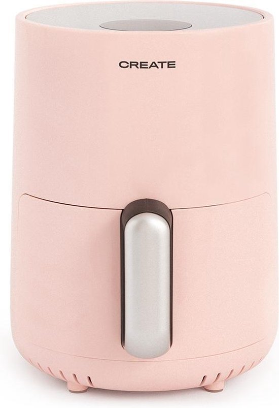 CREATE AIR FRYER Heteluchtfriteuse 1.5L 2 porties met extra knapperig resultaat - 80 tot 200ºC - Roze