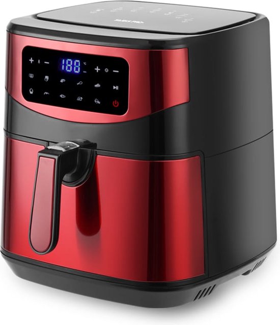 Swiss Pro+ - Airfryer 10L XXXL - Rood - SP-AF10L - Intelligente Heteluchtfriteuse Digitaal- 10L - XXXL - New Model 2023 - Touchscreen - TURBO Opwarmen - Rood - 10 liter