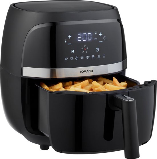 Tomado TAF3202B - Airfryer - Heteluchtfriteuse - 3.2 liter inhoud - Digitaal display - 500 gr friet - Zwart