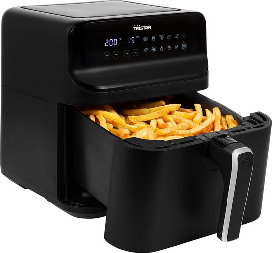 Tristar Airfryer XXL FR-9025 - 6 Liter - 1700 W - 10 bakprogramma’s - Matzwarte behuizing